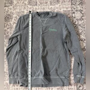 Billabong Gray Crewneck Sweatshirt with Green Logo multicolor sleeves medium